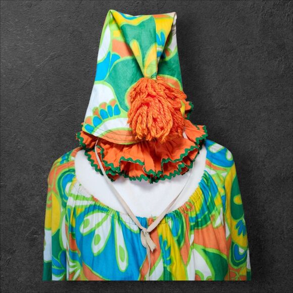 Vintage 1970s Handmade Clown Costume Suit w/ Hat & Ruffle One of a Kind - Picture 11 of 16